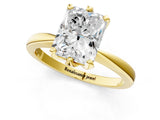 Yellow gold Radiant Cut Solitaire Engagement Ring with Six-Prong Setting and Tapered Band_8