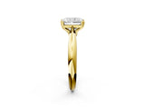 Yellow gold Radiant Cut Solitaire Engagement Ring with Tapered Band and Four-Prong Setting 2