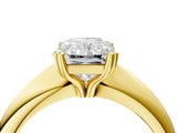 Yellow gold Radiant Cut Solitaire Engagement Ring with Tapered Band and Four-Prong Setting 4