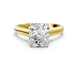 Yellow gold Radiant Cut Solitaire Engagement Ring with Tapered Band and Four-Prong Setting_3