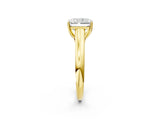 Yellow gold Radiant Cut Solitaire Engagement Ring with Tapered Band and Four-Prong Setting_5