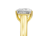 Yellow gold Radiant Cut Solitaire Engagement Ring with Tapered Band and Four-Prong Setting_8