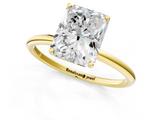 Yellow gold Radiant Cut Solitaire Engagement Ring with Thin Band and Four-Prong Setting_4