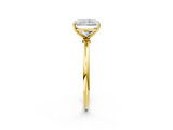 Yellow gold Radiant Cut Solitaire Engagement Ring with Thin Band and Four-Prong Setting_5