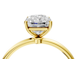 Yellow gold Radiant Cut Solitaire Engagement Ring with Thin Band and Four-Prong Setting_7