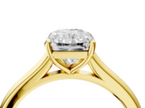 Yellow gold Radiant Cut Solitaire Ring with Cathedral Band and Four-Prong Setting_72
