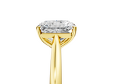 Yellow gold Radiant Cut Solitaire Ring with Cathedral Band and Four-Prong Setting_73