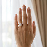Yellow gold Radiant Cut Solitaire Ring with Four-Prong Setting and Classic Band_12