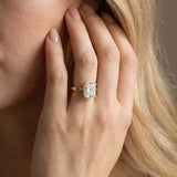 Yellow gold Radiant Cut Solitaire Ring with Four-Prong Setting and Classic Band_14