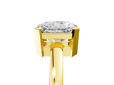 Yellow gold Radiant Cut Solitaire Ring with Four-Prong Setting and Classic Band_63