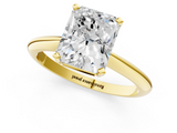 Yellow gold Radiant Cut Solitaire Ring with Four-Prong Setting on a Classic Band_41