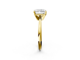 Yellow gold Radiant Cut Solitaire Ring with Four-Prong Setting on a Classic Band_42