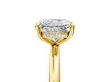 Yellow gold Radiant Cut Solitaire Ring with Thin Band and Four-Prong Setting_51