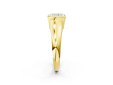Yellow gold Radiant Cut Solitaire Tension Set Diamond Ring with Split Shank Band_17