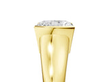 Yellow gold Radiant Cut Solitaire Tension Set Diamond Ring with Split Shank Band_20