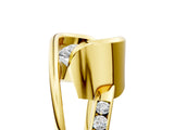 Yellow gold Radiant Cut Solitaire Tension-Set Diamond Split Shank Ring_25