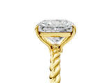 Yellow gold Radiant Cut Solitaire Twisted Band 4-Prong Ring_20
