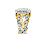 Yellow gold Radiant Cut Split Shank Pave Diamond Engagement Ring with Four-Prong Setting_33