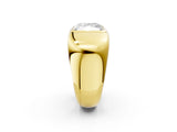 Yellow gold Radiant Diamond Bezel Set Mens Ring_2