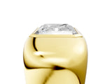 Yellow gold Radiant Diamond Bezel Set Mens Ring_5