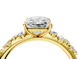 Yellow gold Radiant Diamond Cluster Prong-Set Solitaire Ring_52