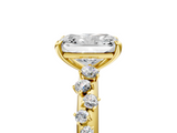 Yellow gold Radiant Diamond Cluster Prong-Set Solitaire Ring_53