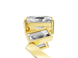 Yellow gold Radiant Diamond Geometric Side Stone Engagement Ring_5