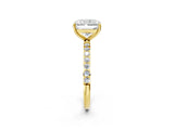 Yellow gold Radiant Diamond Pavé Band with Six-Prong Setting_37