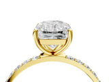 Yellow gold Radiant Diamond Pavé Band with Six-Prong Setting_39