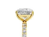 Yellow gold Radiant Diamond Pavé Band with Six-Prong Setting_40