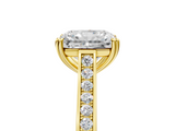 Yellow gold Radiant Diamond Solitaire with Pave Band and Six-Prong Setting_37