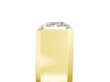 Yellow gold Radiant Diamond Wide Bezel Mens Ring_29