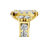 Yellow gold Radiant Halo Diamond Engagement Ring with Split Shank and Four-Prong Setting 5