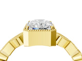 Yellow gold Radiant Milgrain Marquise Diamond Twist Band Ring_41