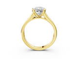 Yellow gold Radiant Solitaire Bezel-Set Diamond Ring with Channel-Set Band_38