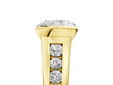 Yellow gold Radiant Solitaire Bezel-Set Diamond Ring with Channel-Set Band_40
