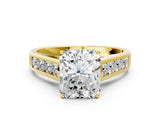 Yellow gold Radiant Solitaire Channel-Set Diamond Engagement Ring with Four-Prong Setting_31