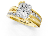 Yellow gold Radiant Solitaire Channel-Set Split Shank Ring with Tension Prong Setting_13