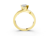 Yellow gold Radiant Solitaire Channel-Set Split Shank Ring with Tension Prong Setting_15