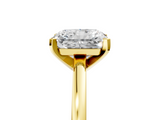 Yellow gold Radiant Solitaire Diamond Engagement Ring with Four-Prong Setting on a Classic Band_27