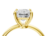 Yellow gold Radiant Solitaire Diamond Ring with 4-Prong Setting on a Classic Band_7