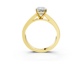 Yellow gold Radiant Solitaire Diamond Ring with Channel-Set Band and Four-Prong Setting_21
