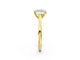 Yellow gold Radiant Solitaire Diamond Ring with Four-Prong Setting and Classic Band_19