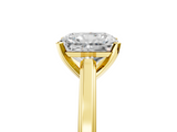 Yellow gold Radiant Solitaire Diamond Ring with Four-Prong Setting and Classic Band_22