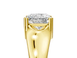Yellow gold Radiant Solitaire Diamond Ring with Six-Prong Cathedral Setting_37