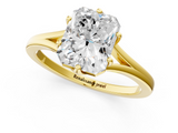 Yellow gold Radiant Solitaire Diamond Ring with Six-Prong Setting and Tapered Band_26
