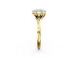 Yellow gold Radiant Solitaire Diamond Ring with Six-Prong Setting and Tapered Band_27
