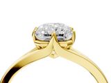 Yellow gold Radiant Solitaire Diamond Ring with Six-Prong Setting and Tapered Band_29