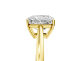 Yellow gold Radiant Solitaire Diamond Ring with Split Shank and Four-Prong Setting_17