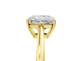 Yellow gold Radiant Solitaire Diamond Ring with Split Shank and Four-Prong Setting_25